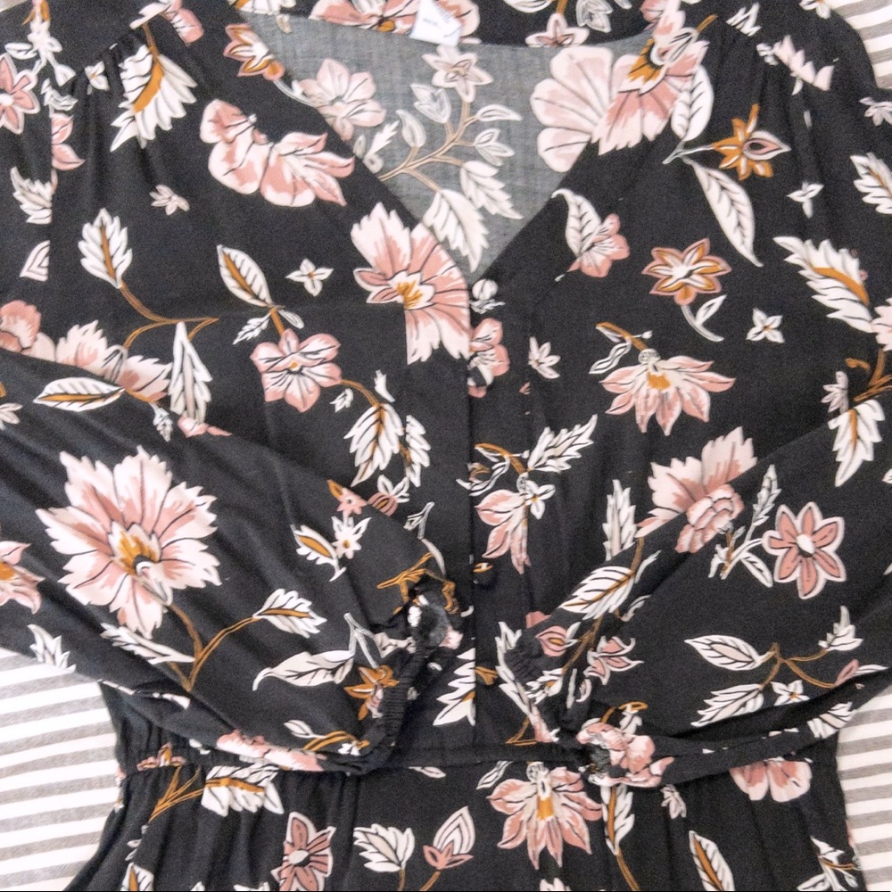 Black Floral Maxi Dress